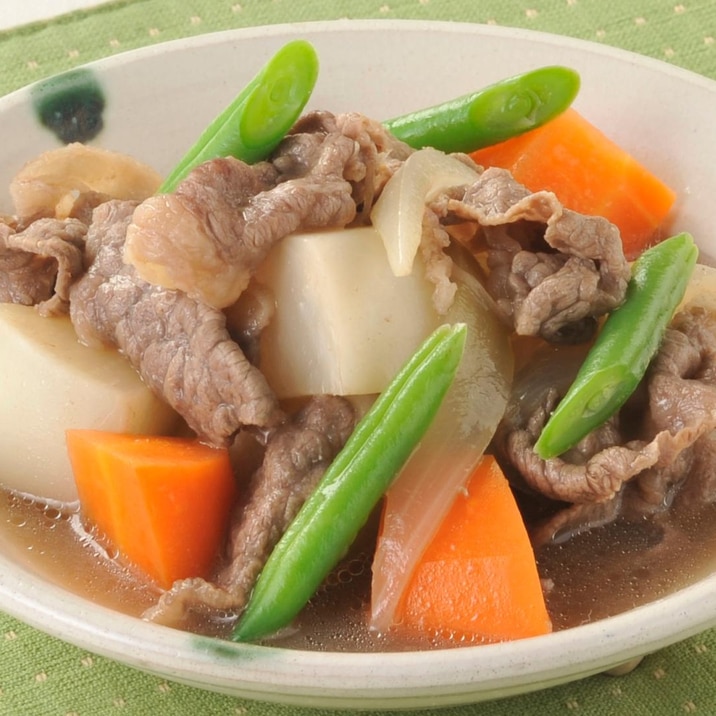 肉じゃが風♪ 牛肉とかぶの煮物